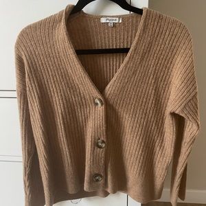 Madewell wool/alpaca camel cardigan